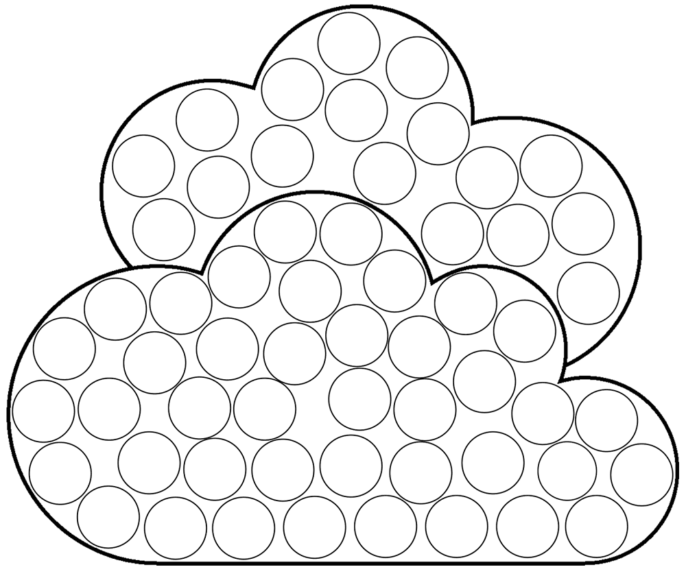 Cloud 1 Dot Art Coloring Page Md Coloring Page — Free Printable — free printable coloring page
