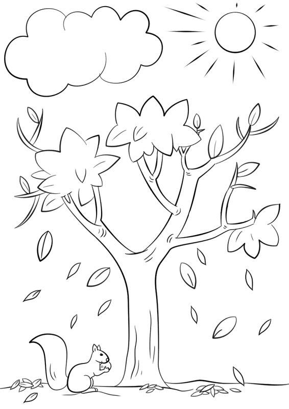 Fall Tree Coloring Page Md Coloring Page — Free Printable — free printable coloring page