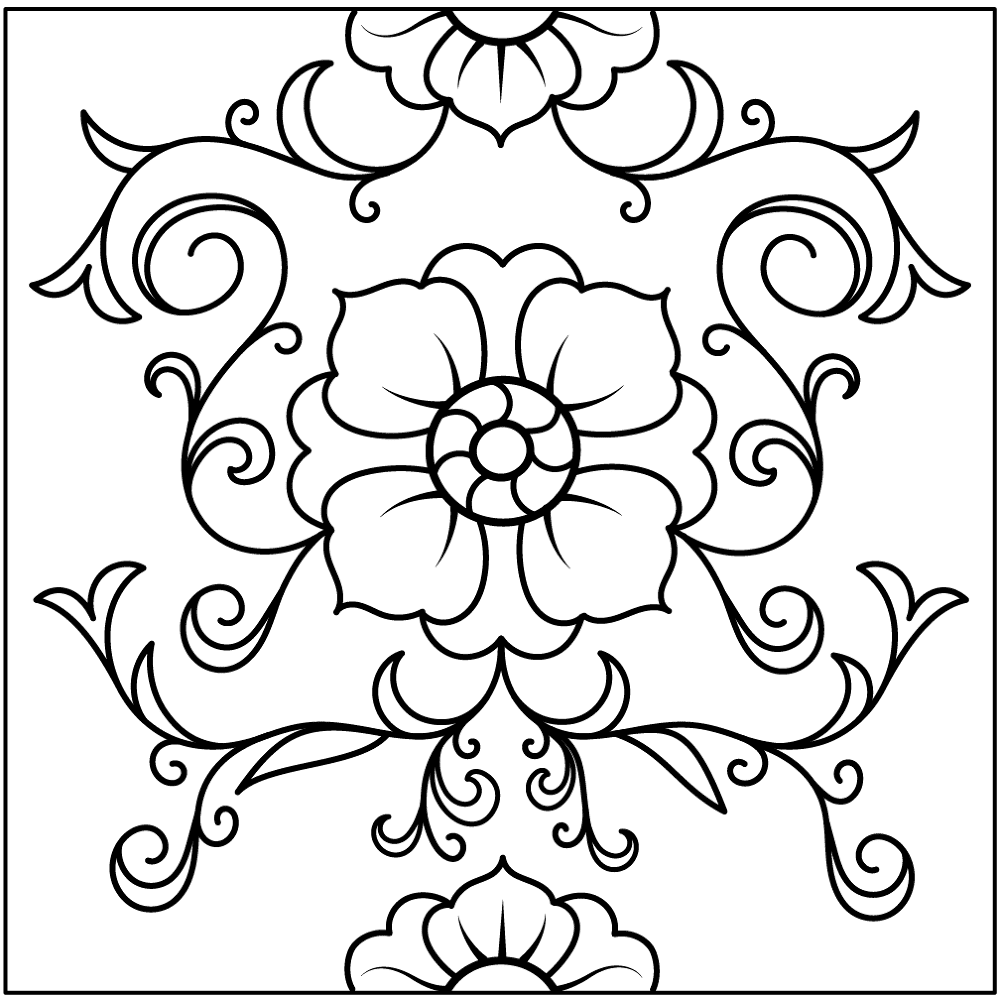 Floral Coloring Page Md Coloring Page — Free Printable — free printable coloring page