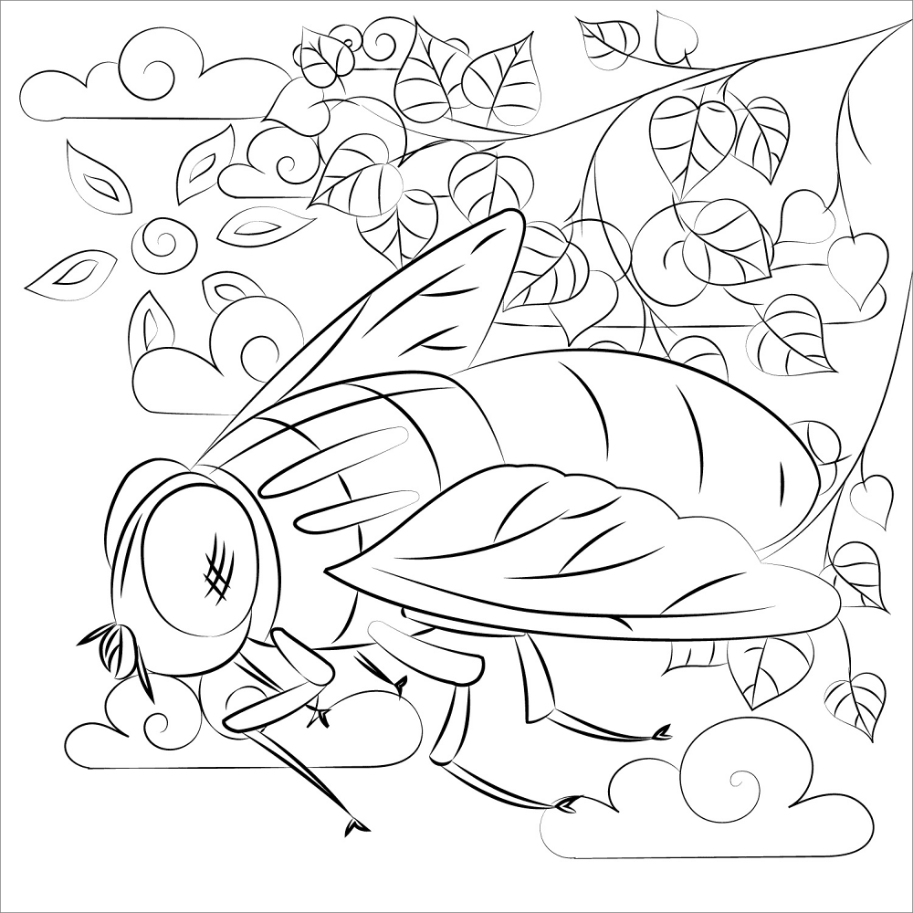Fly Coloring Page Md Coloring Page — Free Printable — free printable coloring page