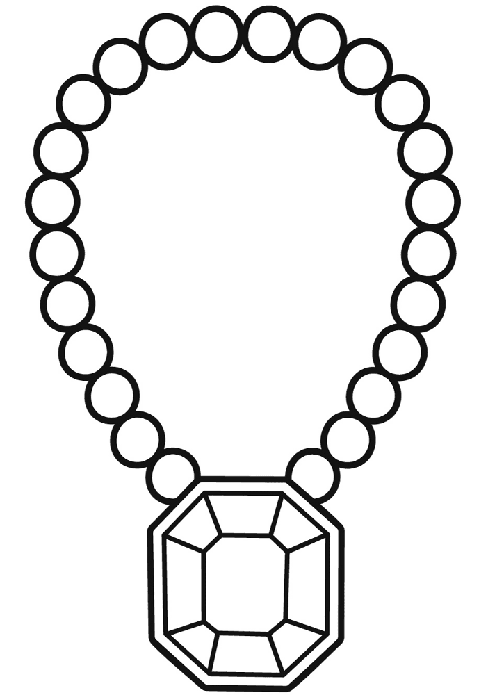 Necklace Coloring Page Md Coloring Page — Free Printable — free printable coloring page