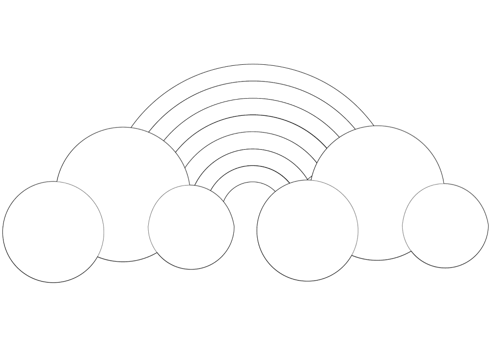 Rainbow And Clouds Coloring Page Md Coloring Page — Free Printable — free printable coloring page