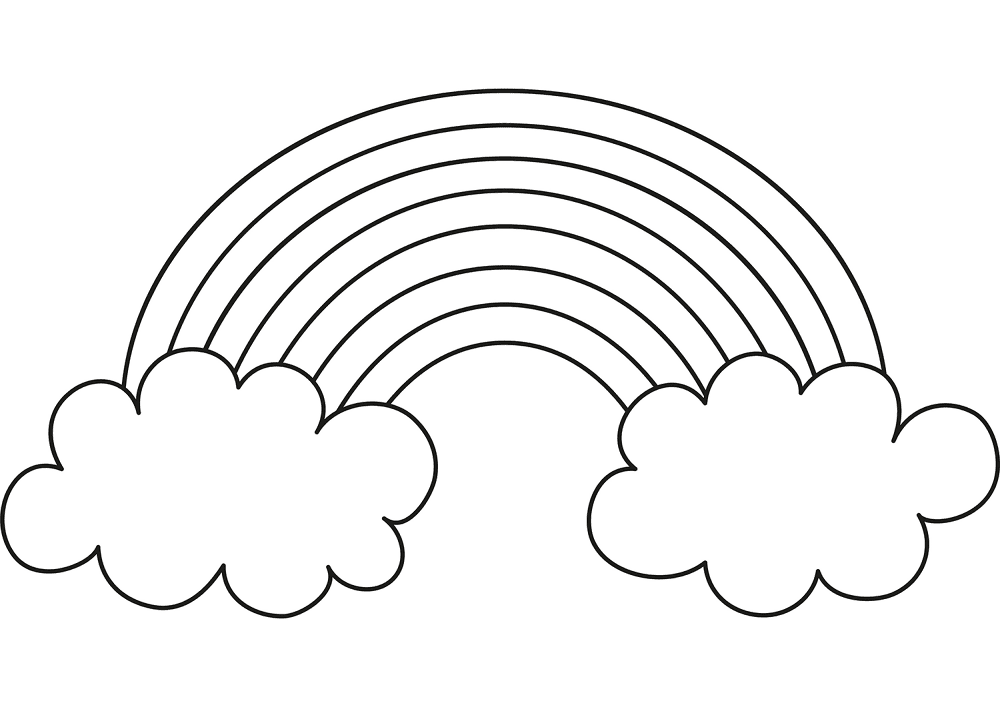 Rainbow Coloring Page Md Coloring Page — Free Printable — free printable coloring page