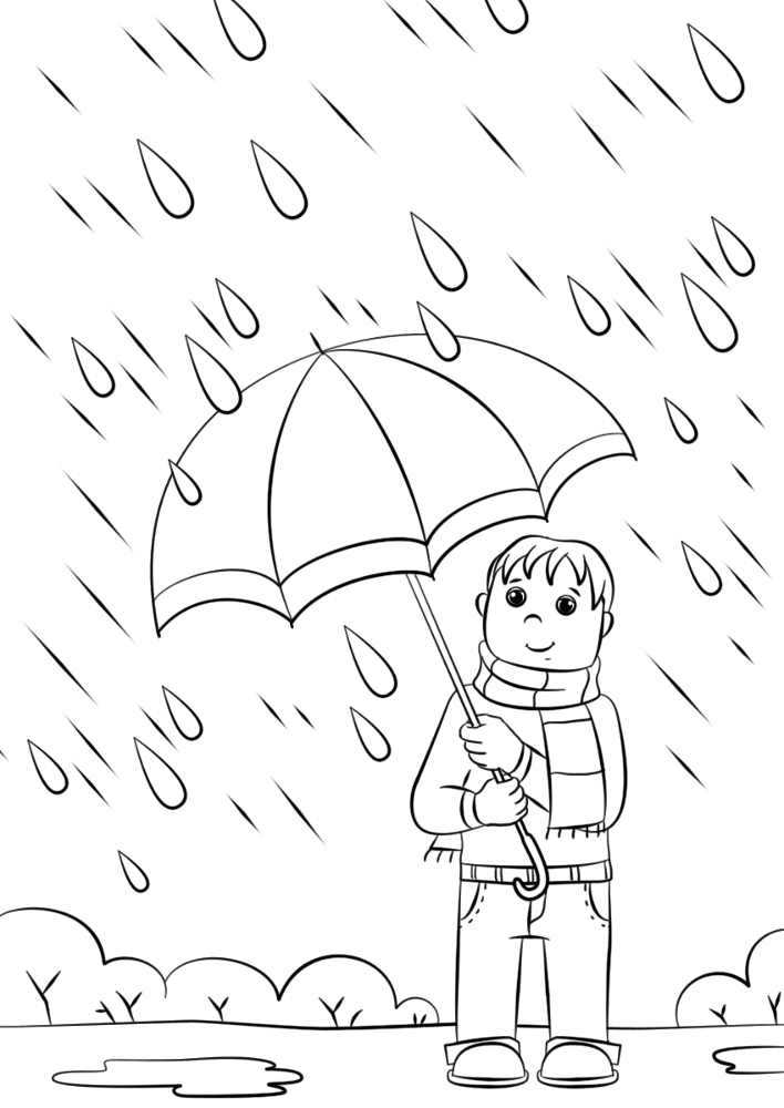Rainy Day Coloring Page Md Coloring Page — Free Printable — free printable coloring page
