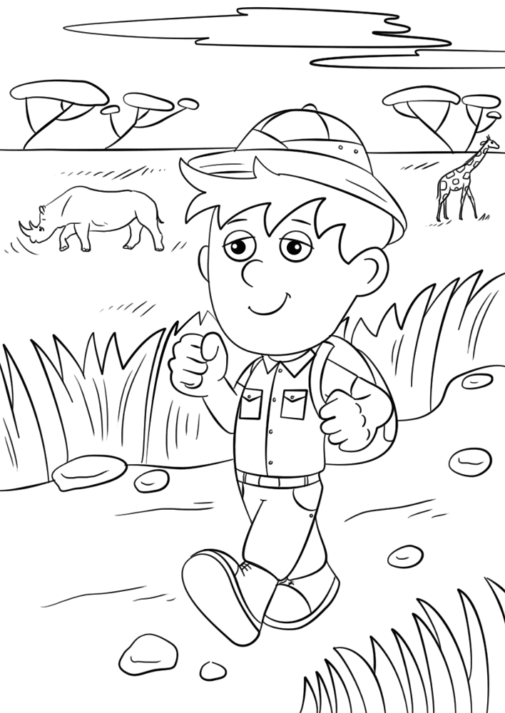 Safari Explorer Coloring Page Md Coloring Page — Free Printable — free printable coloring page