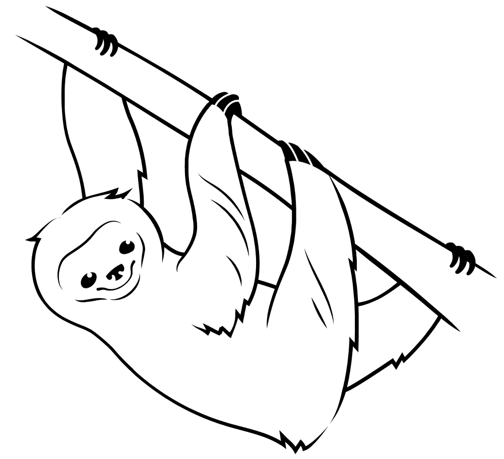 Sloth 1 Coloring Page Md Coloring Page — Free Printable — free printable coloring page