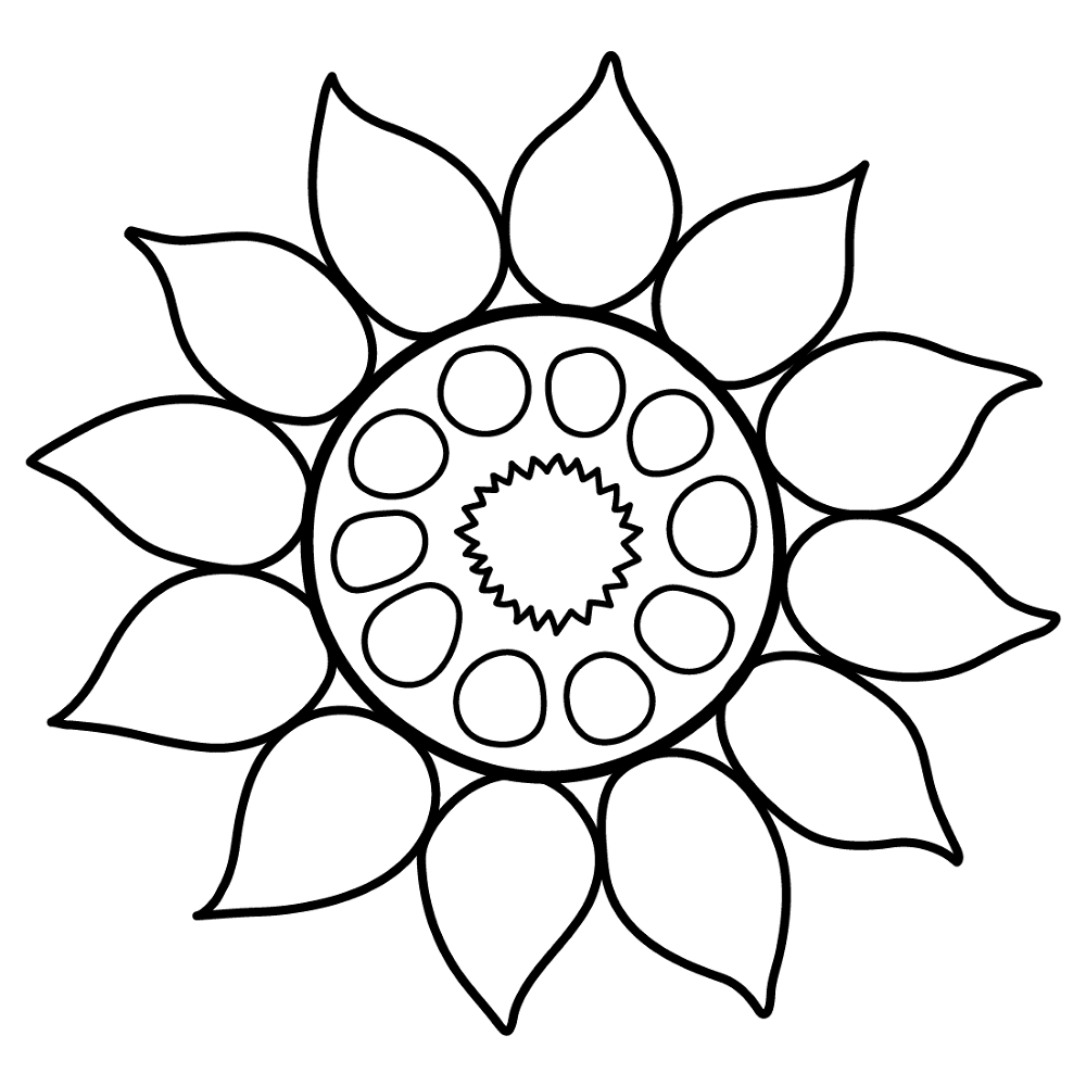 Sunflower 10 Coloring Page Md Coloring Page — Free Printable — free printable coloring page