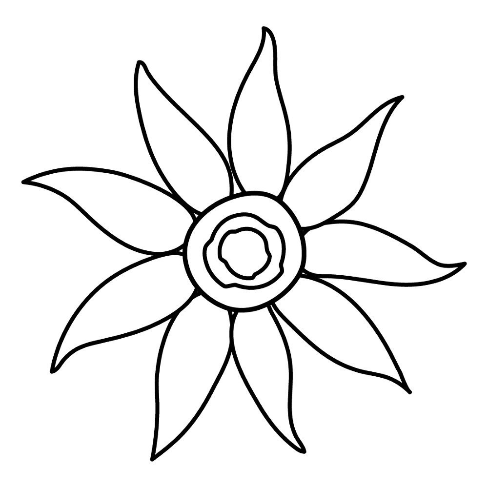 Sunflower 13 Coloring Page Md Coloring Page — Free Printable — free printable coloring page