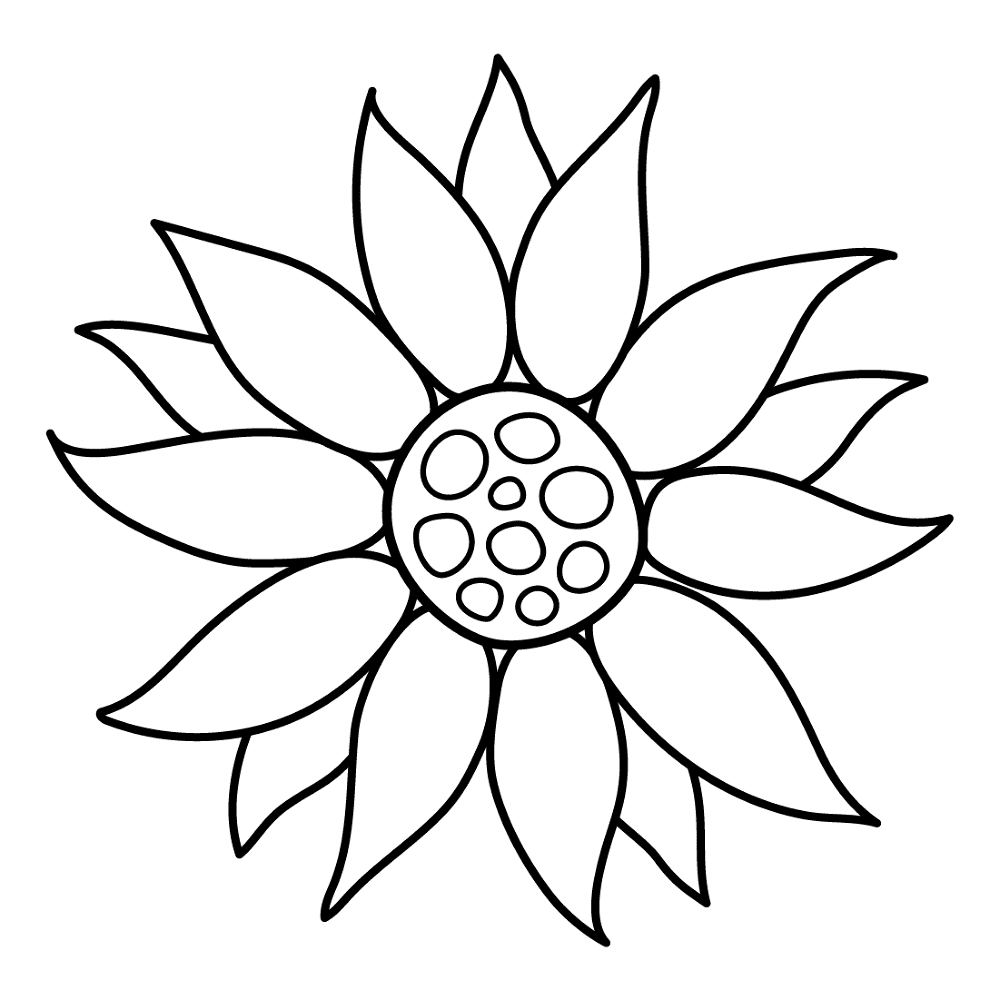 Sunflower 14 Coloring Page Md Coloring Page — Free Printable — free printable coloring page
