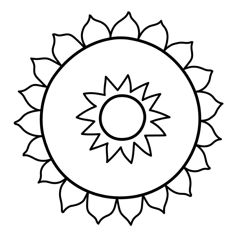 Sunflower 4 Coloring Page Md Coloring Page — Free Printable — free printable coloring page