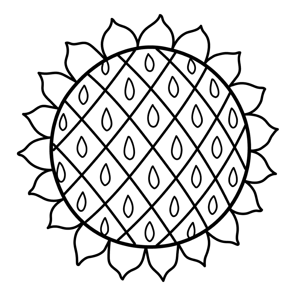 Sunflower 6 Coloring Page Md Coloring Page — Free Printable — free printable coloring page