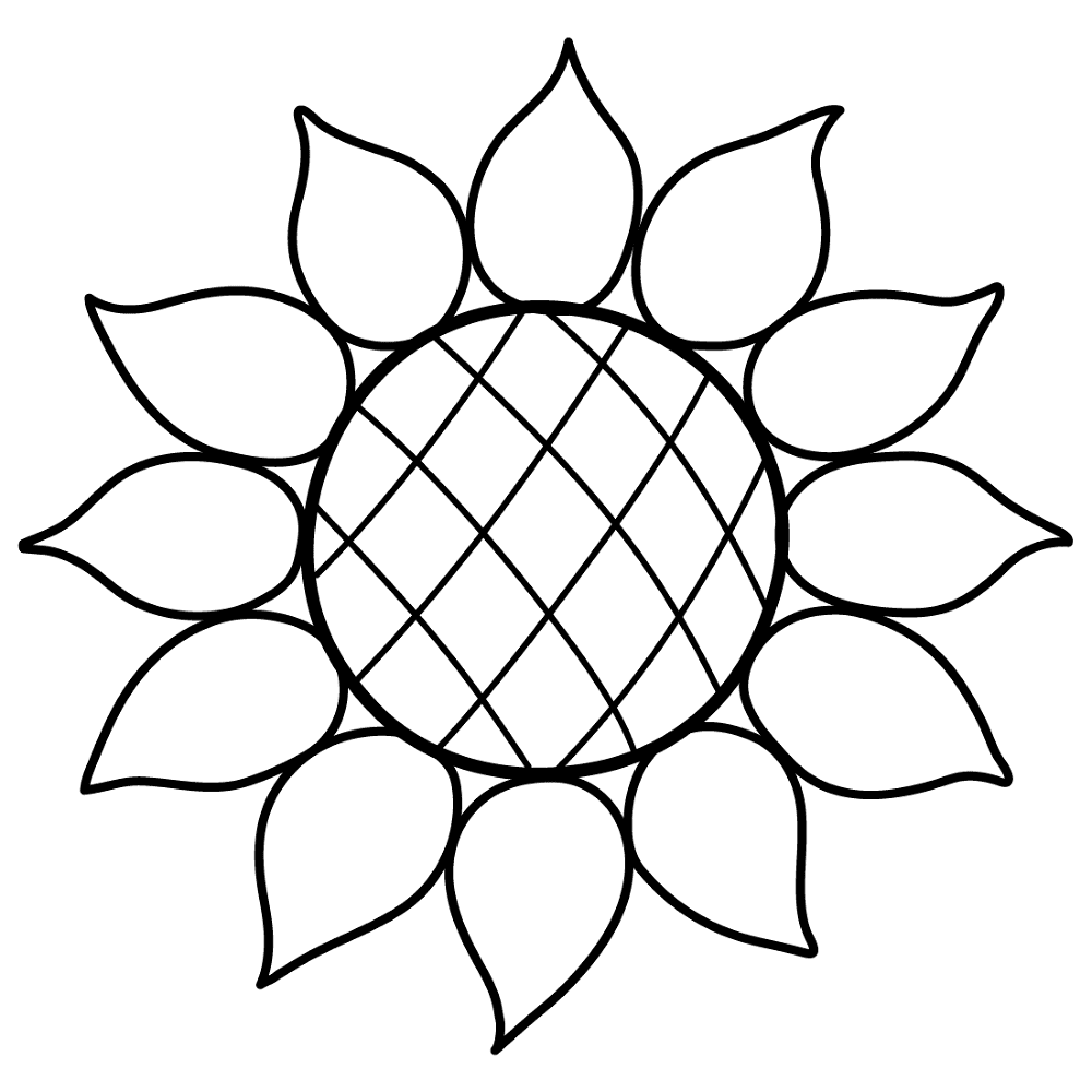 Sunflower 7 Coloring Page Md Coloring Page — Free Printable — free printable coloring page