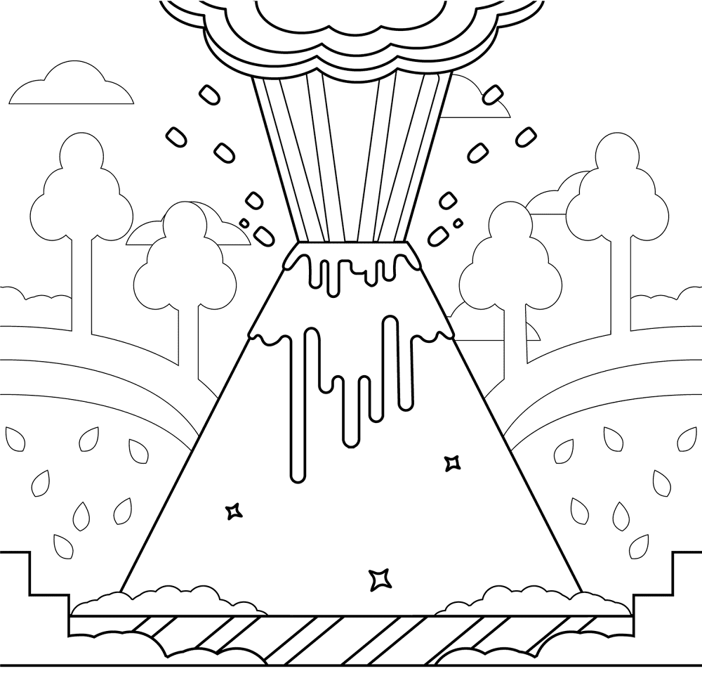 Volcano 2 Coloring Page Md Coloring Page — Free Printable — free printable coloring page
