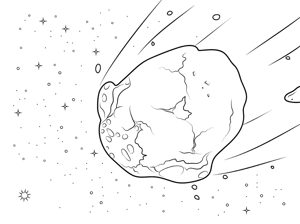 Asteroid Coloring Pages Md Coloring Page — Free Printable — free printable coloring page