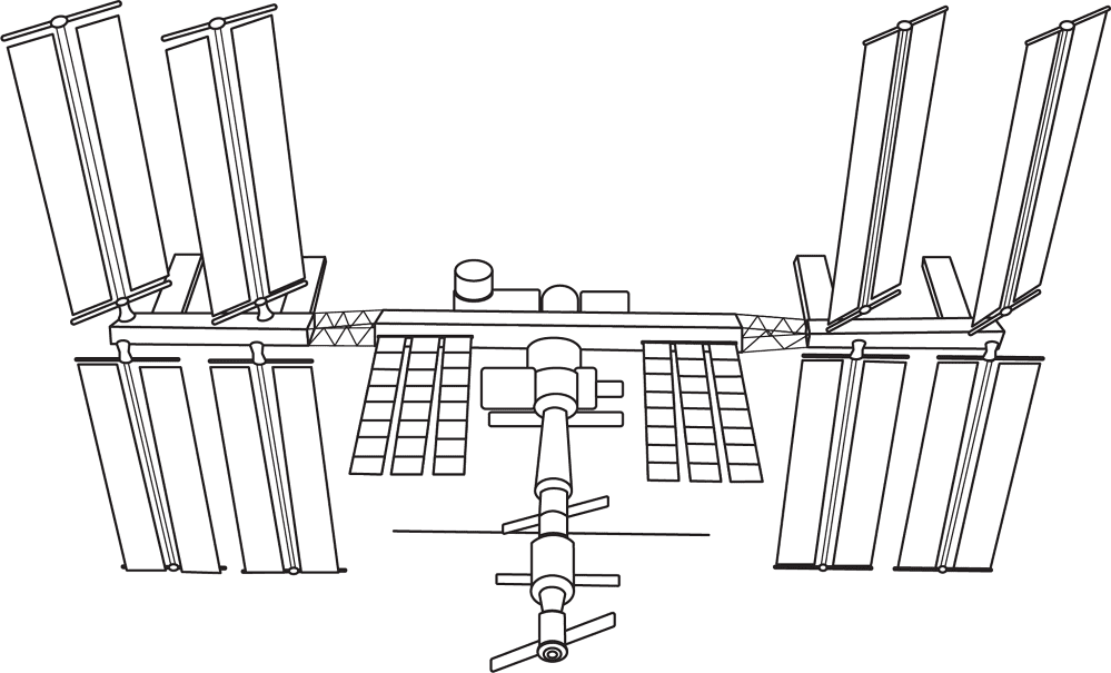 International Space Station Iss Coloring Page Md Coloring Page — Free Printable — free printable coloring page