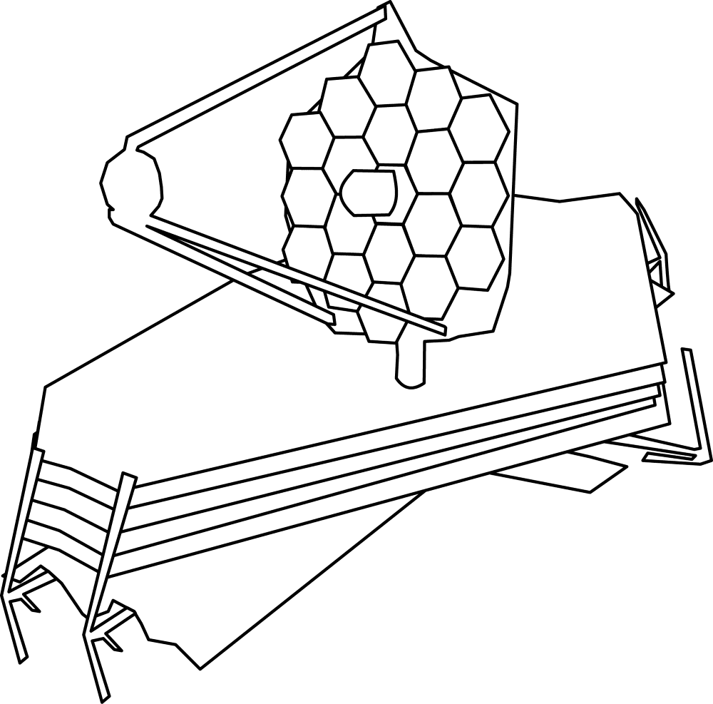James Webb Nasa Space Telescope Coloring Page Md Coloring Page — Free Printable — free printable coloring page