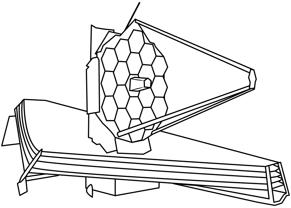 James Webb Space Telescope Coloring Page Md Coloring Page — Free Printable — free printable coloring page
