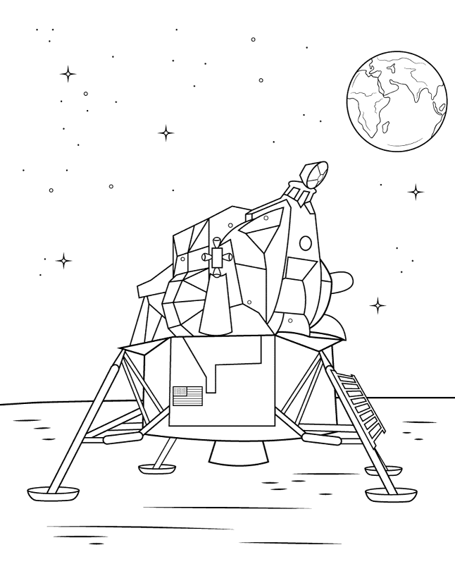 Lunar Lander Coloring Pages Md Coloring Page — Free Printable — free printable coloring page