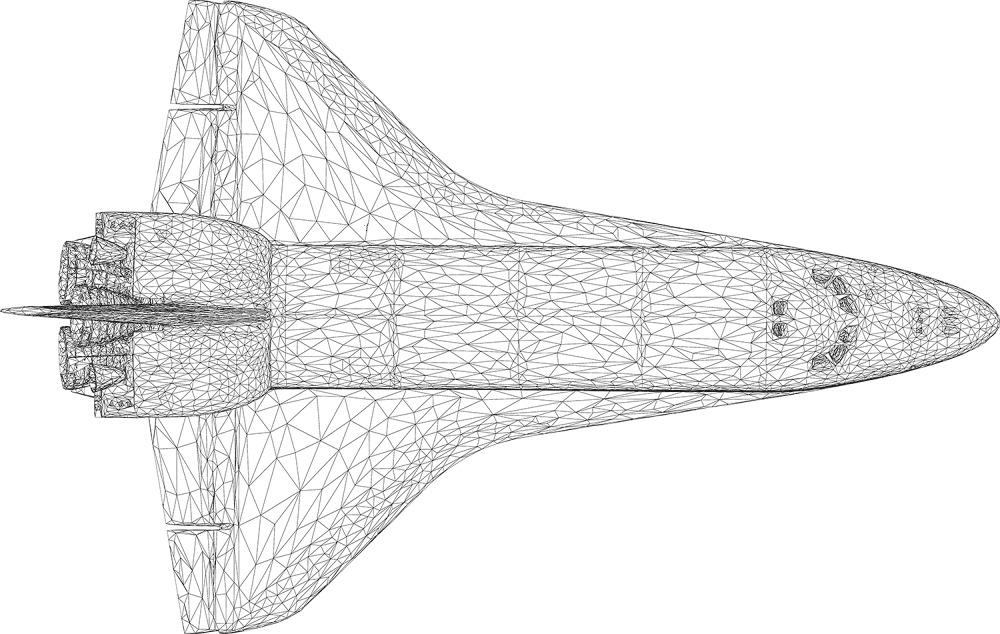 Space Shuttle 3d Wireframe Coloring Page Md Coloring Page — Free Printable — free printable coloring page