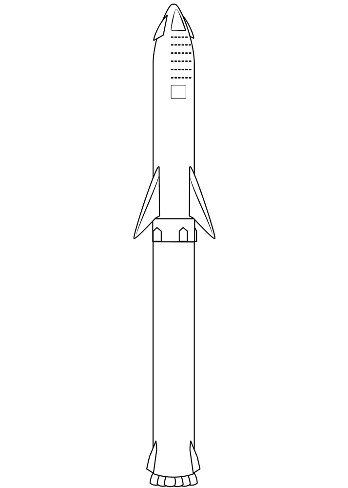 Spacex Starship With Booster Coloring Page Md Coloring Page — Free Printable — free printable coloring page