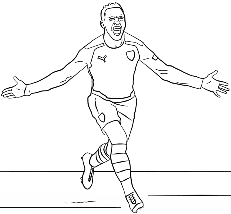 Alexis Sanchez Coloring Page Md Coloring Page — Free Printable — free printable coloring page