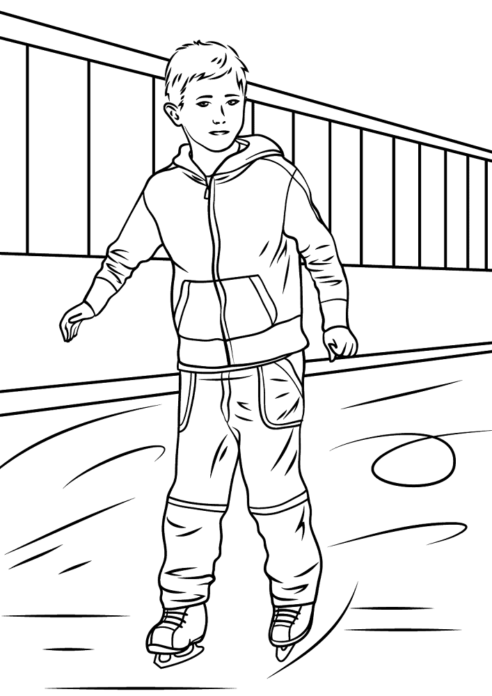 Boy Ice Skater Coloring Page Md Coloring Page — Free Printable — free printable coloring page
