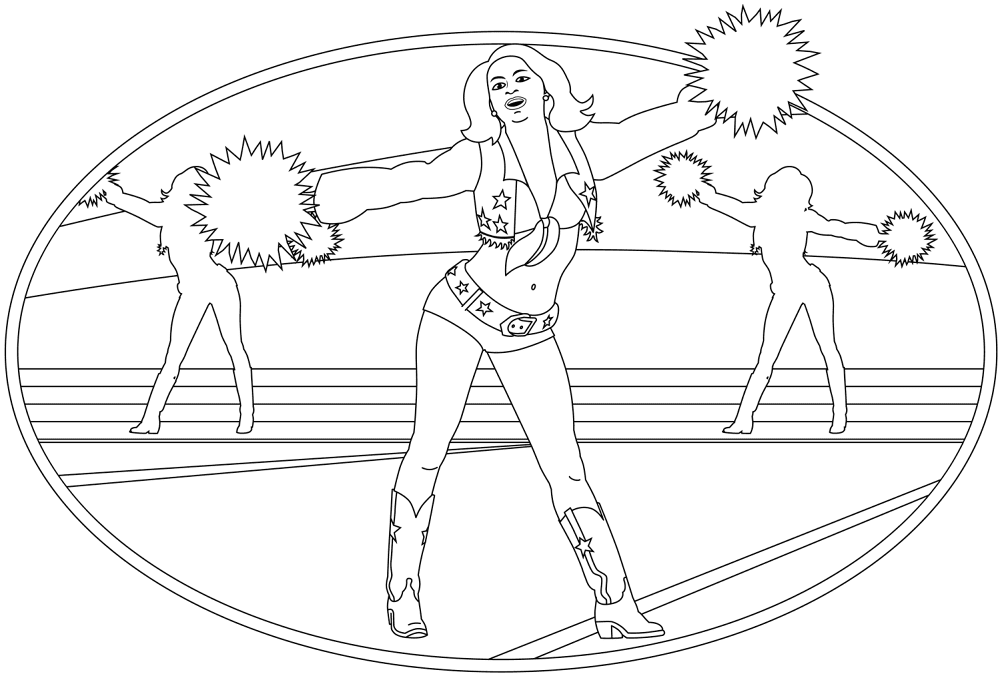 Cheerleader Coloring Page Md Coloring Page — Free Printable — free printable coloring page