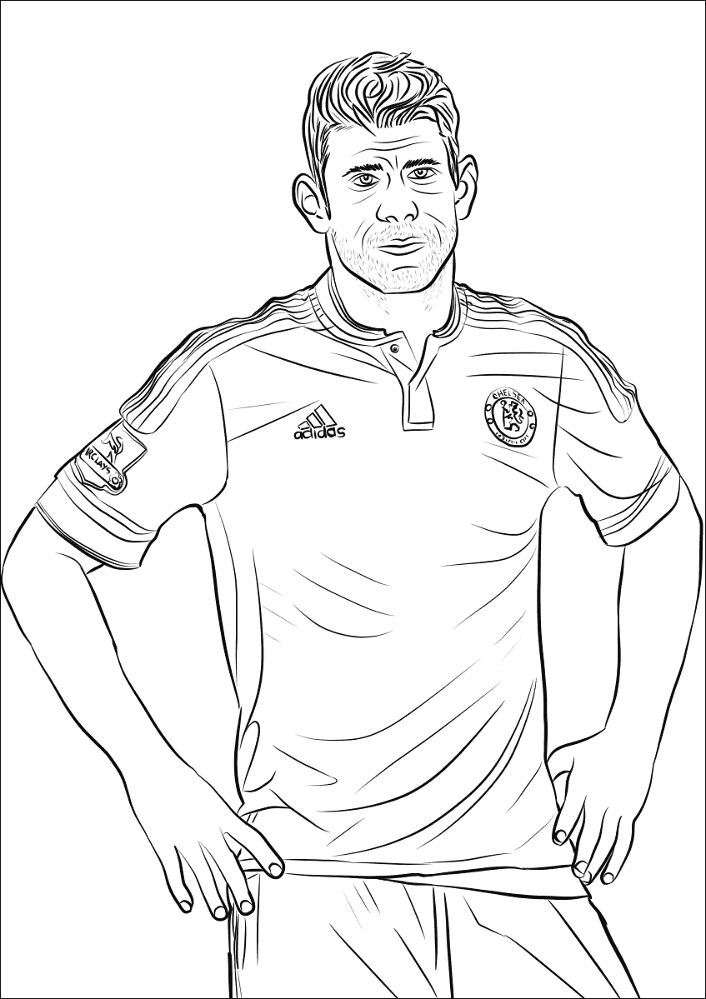 Diego Costa Coloring Page Md Coloring Page — Free Printable — free printable coloring page