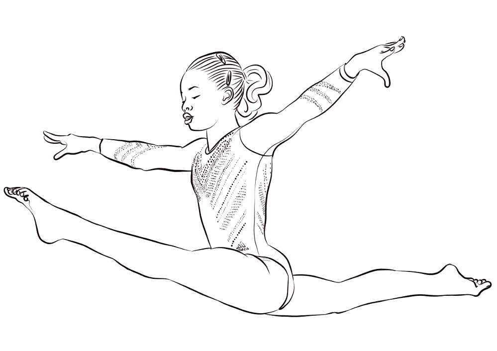 Gabby Douglas Coloring Page Md Coloring Page — Free Printable — free printable coloring page
