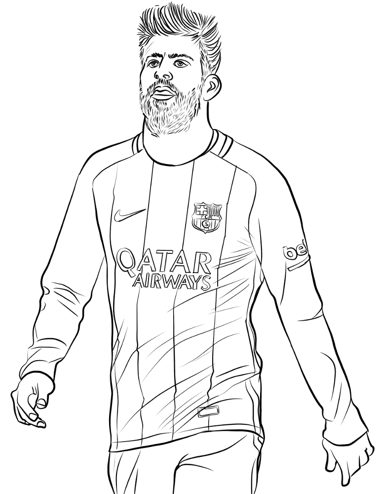 Gerard Pique Coloring Page Md Coloring Page — Free Printable — free printable coloring page