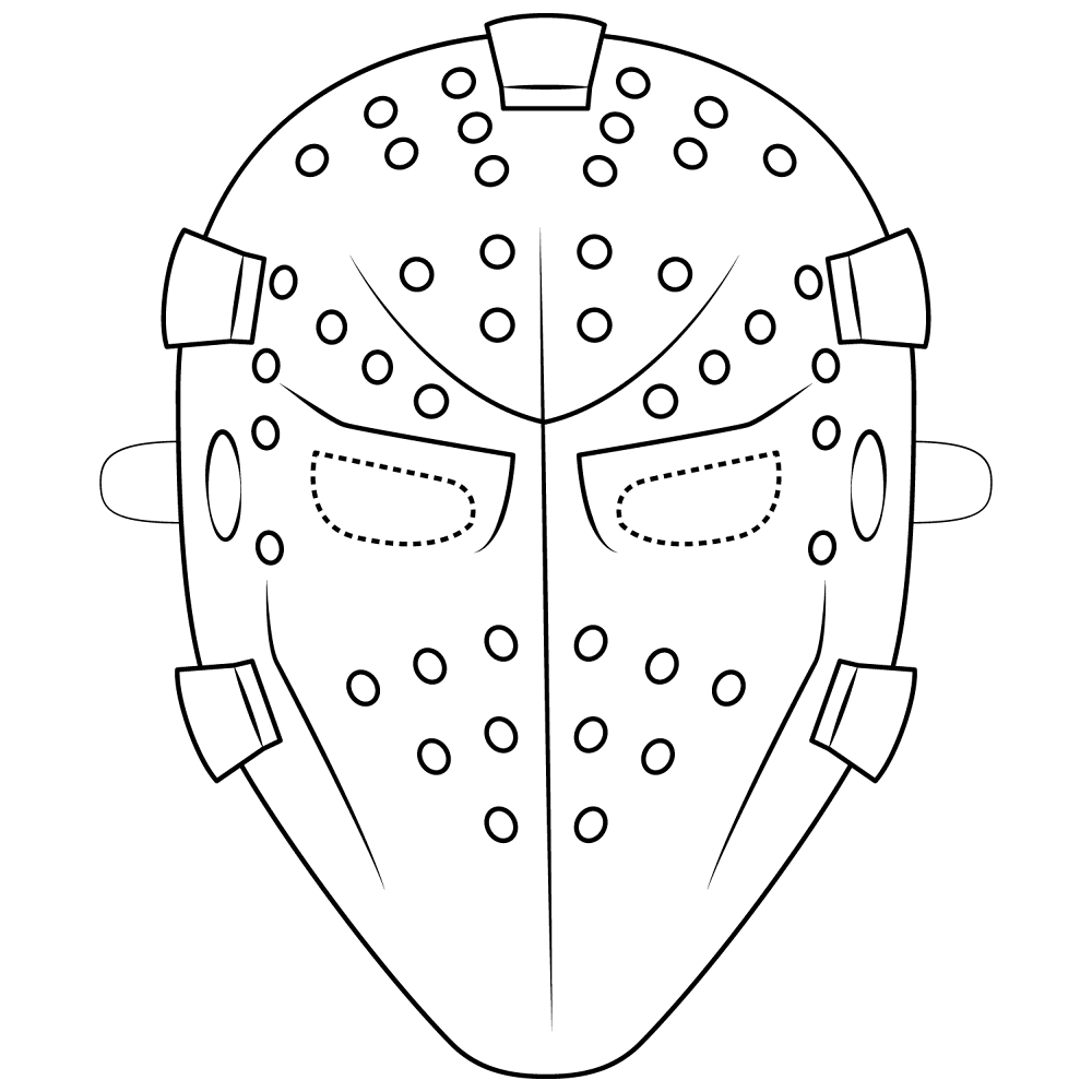 Goalie Mask Coloring Page Md Coloring Page — Free Printable — free printable coloring page