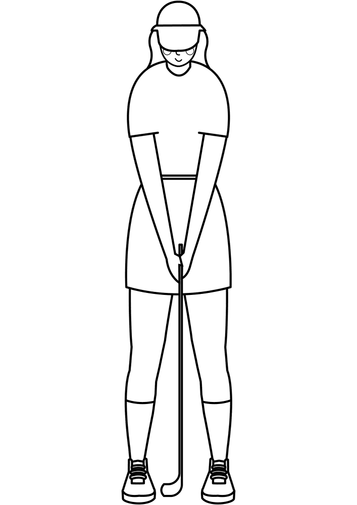 Golfer Coloring Page Md Coloring Page — Free Printable — free printable coloring page