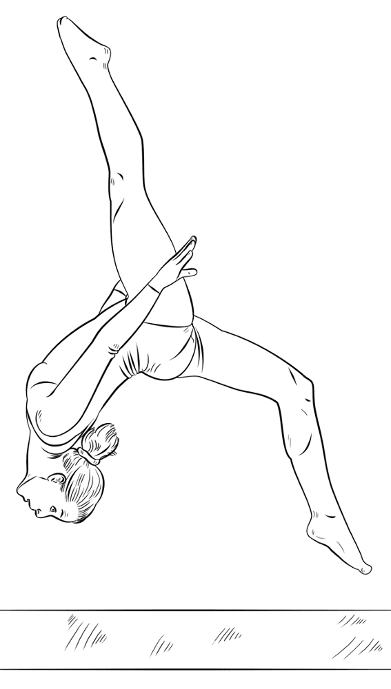 Gymnast Coloring Page Md Coloring Page — Free Printable — free printable coloring page