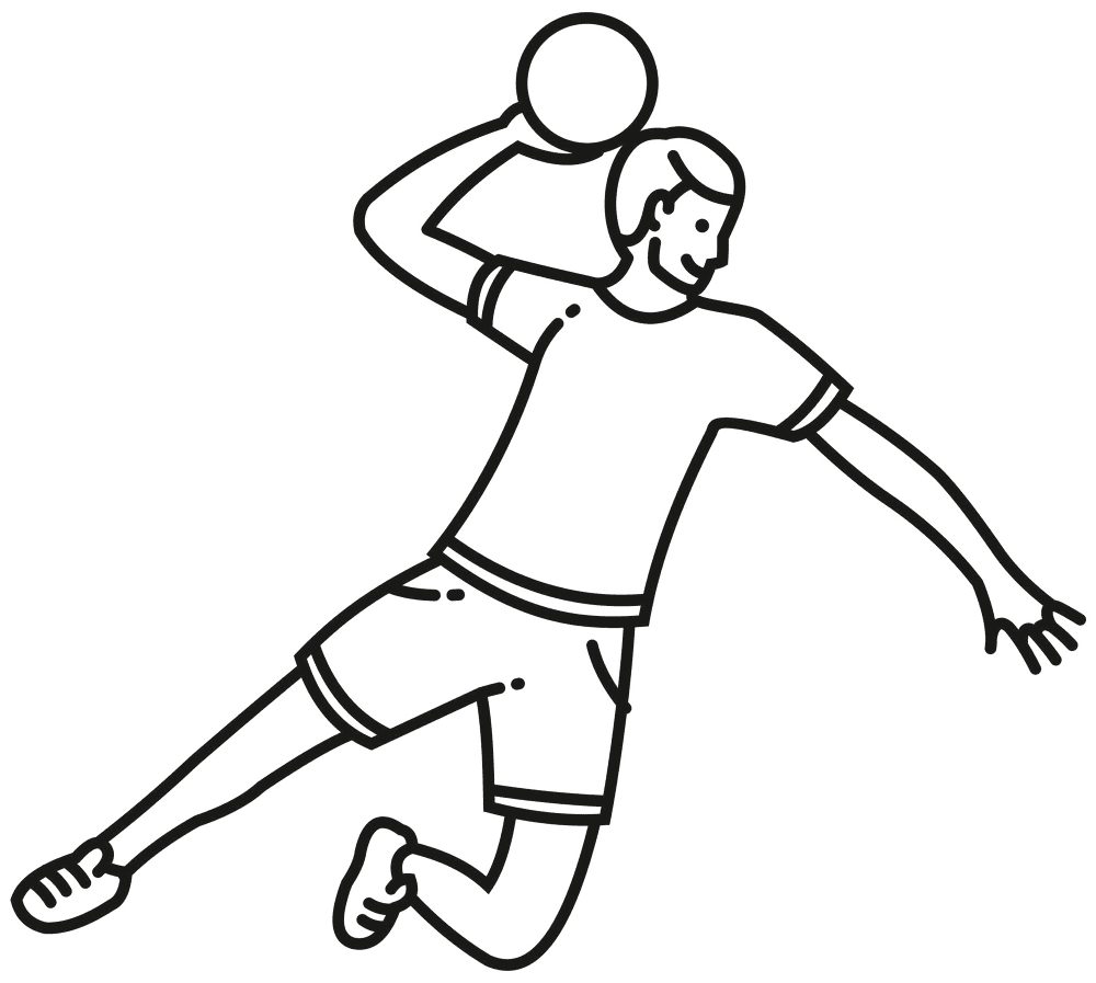Handball Player Coloring Page Md Coloring Page — Free Printable — free printable coloring page