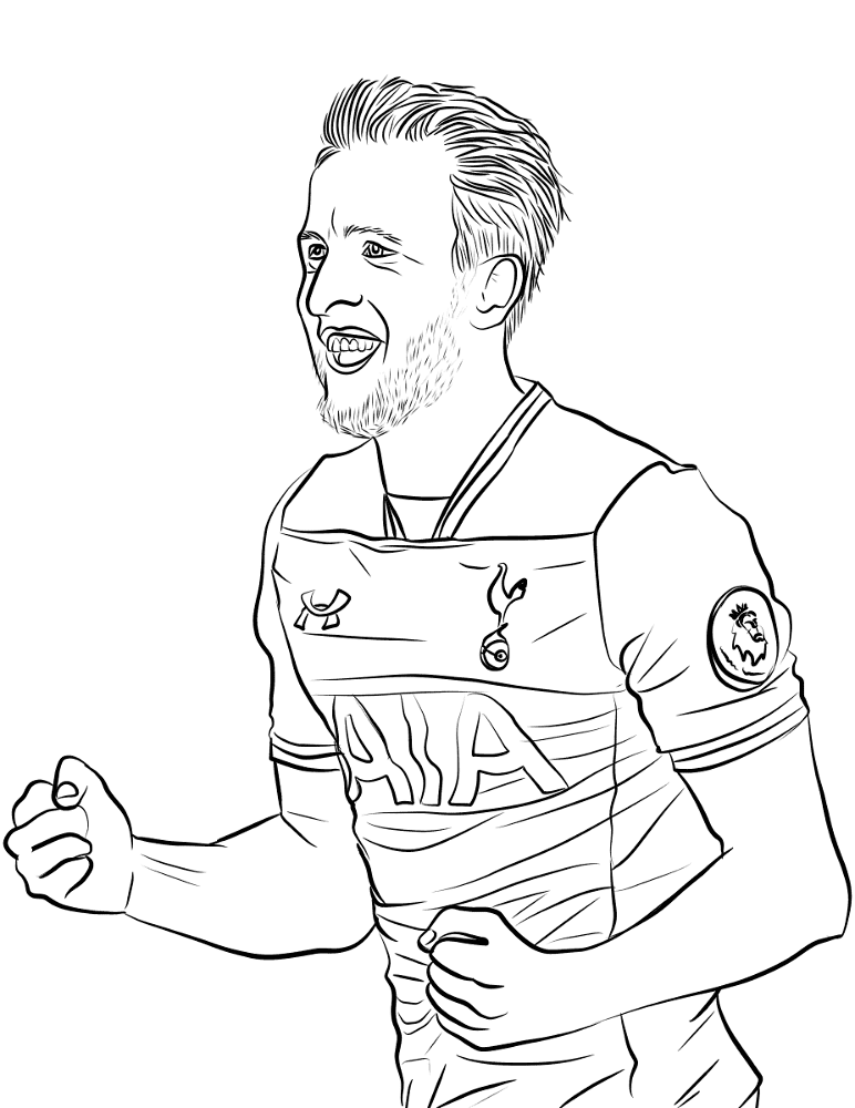 Harry Kane Coloring Page Md Coloring Page — Free Printable — free printable coloring page