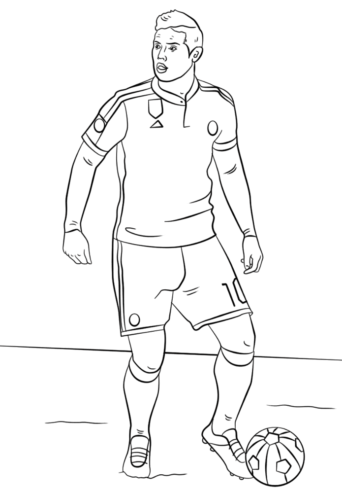 James Rodriguez Coloring Page Md Coloring Page — Free Printable — free printable coloring page