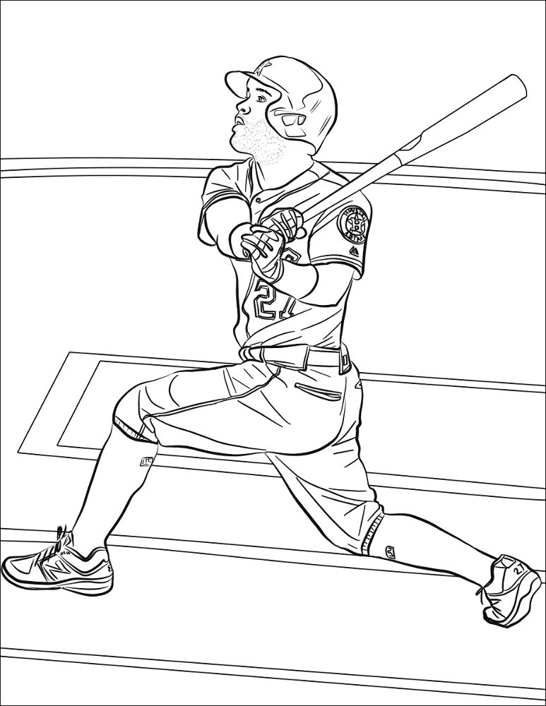Jose Altuve Coloring Page Md Coloring Page — Free Printable — free printable coloring page