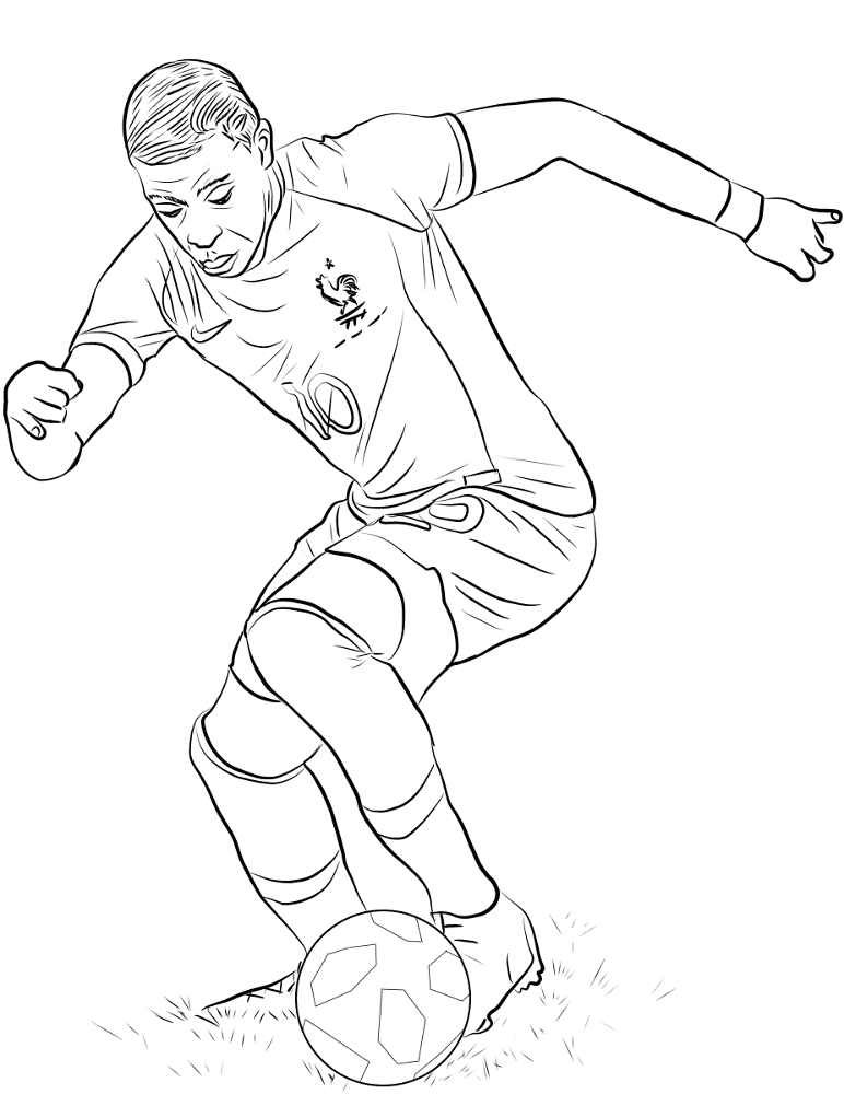 Kylian Mbappe Coloring Page Md Coloring Page — Free Printable — free printable coloring page