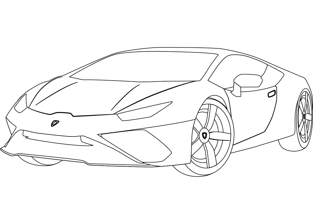 Lamborghini Huracan Coloring Page Md Coloring Page — Free Printable — free printable coloring page