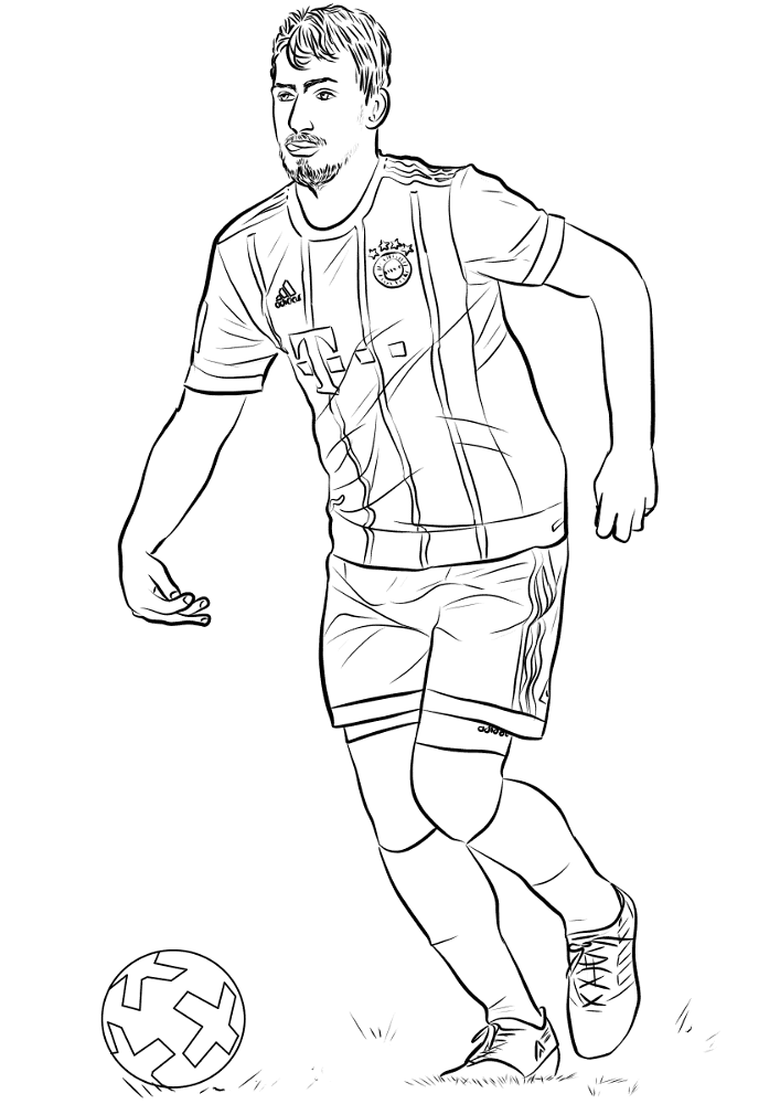 Mats Hummels Coloring Page Md Coloring Page — Free Printable — free printable coloring page