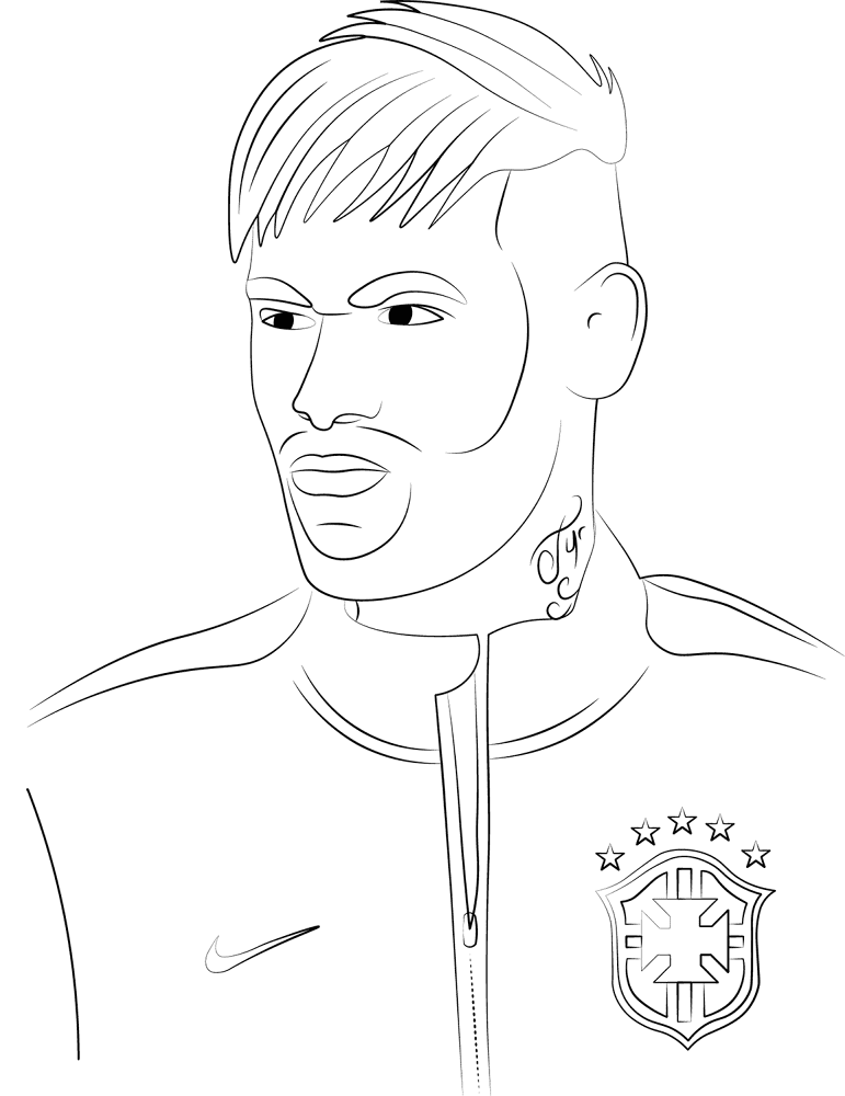 Neymar 4 Coloring Page Md Coloring Page — Free Printable — free printable coloring page
