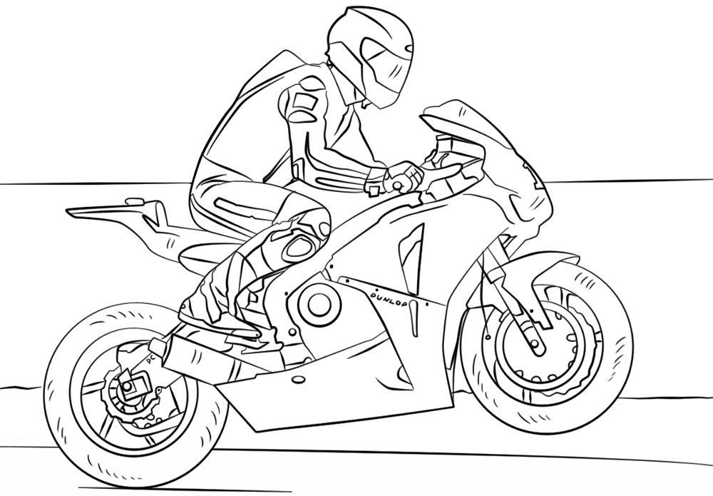 Racing Motorcycle Coloring Page Md Coloring Page — Free Printable — free printable coloring page