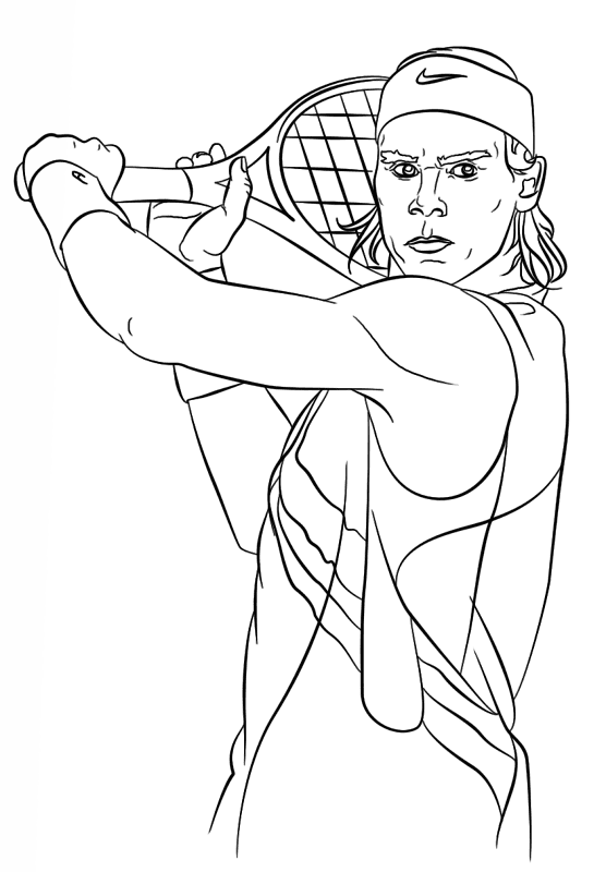 Rafael Nadal Coloring Page Md Coloring Page — Free Printable — free printable coloring page