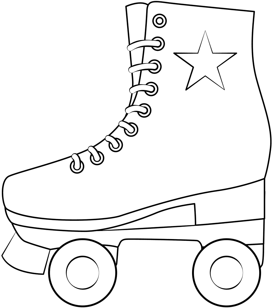 Roller Skate Coloring Page Md Coloring Page — Free Printable — free printable coloring page