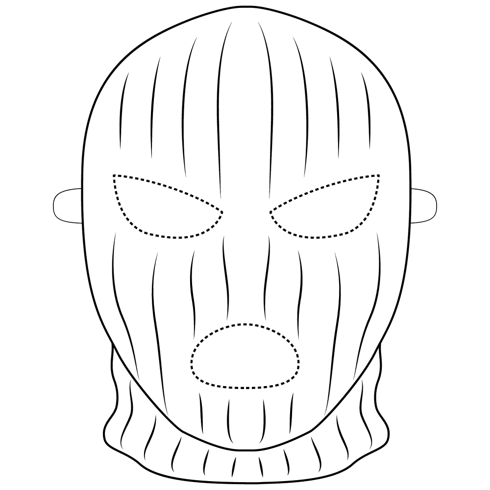 Ski Mask Coloring Page Md Coloring Page — Free Printable — free printable coloring page