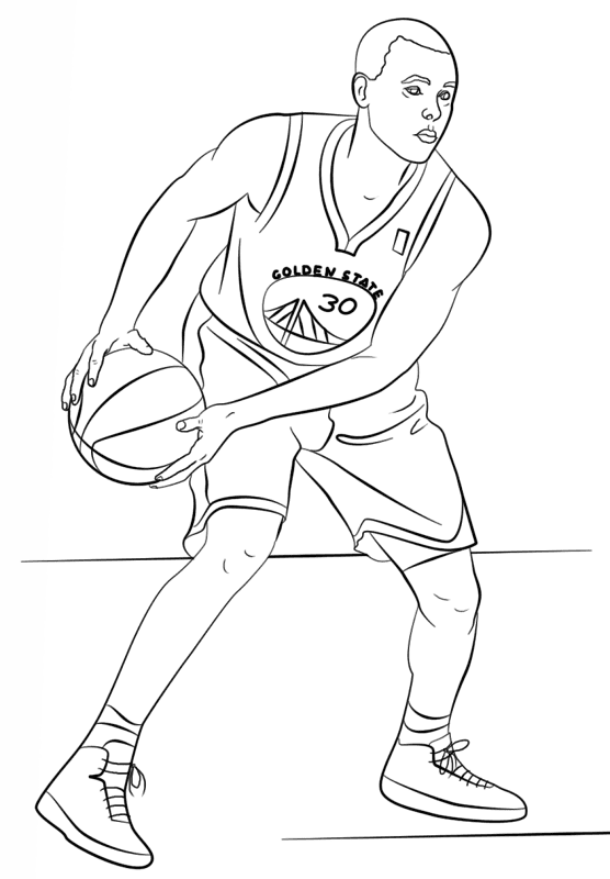Stephen Curry Coloring Page Md Coloring Page — Free Printable — free printable coloring page