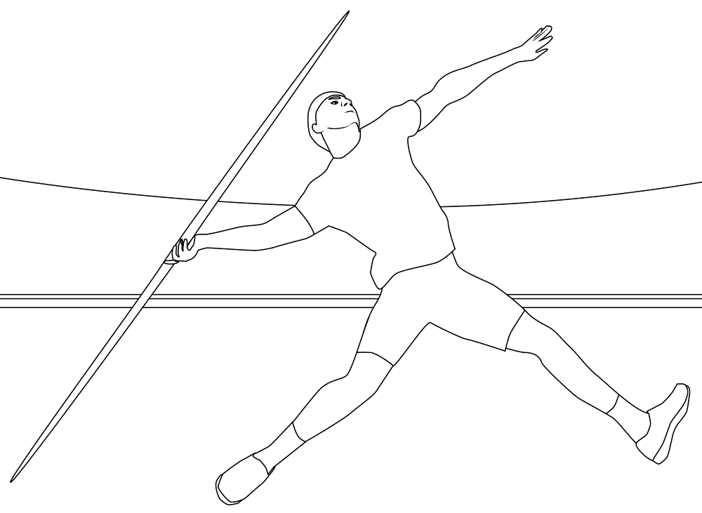 Track And Field Coloring Page Md Coloring Page — Free Printable — free printable coloring page
